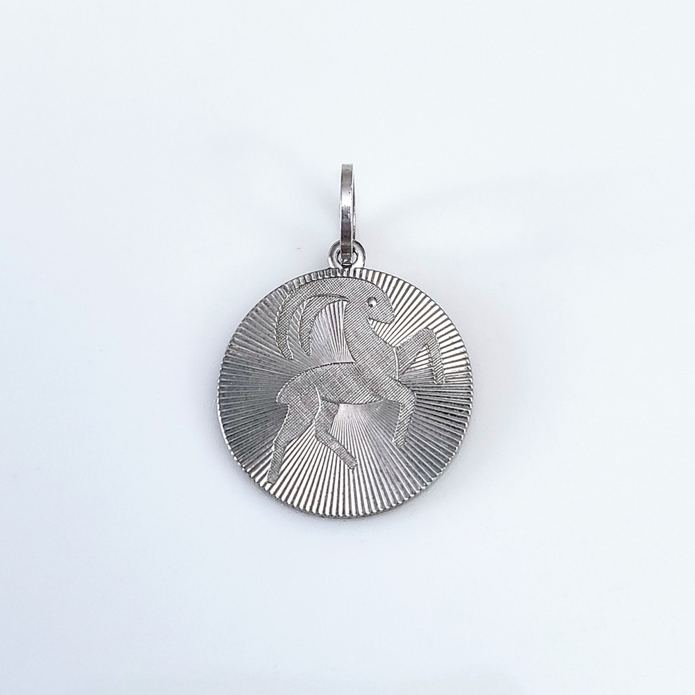 Vintage European 835 Silver Capricorn Zodiac Pendant